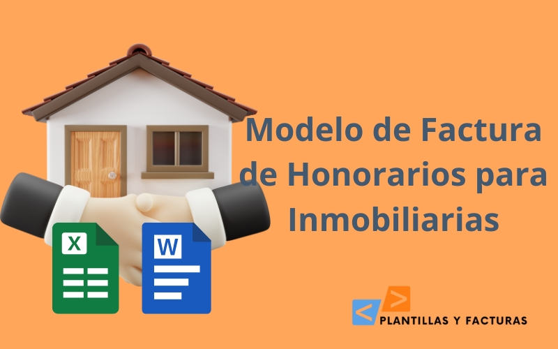Modelo de Factura de honorarios para Inmobiliarias